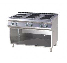 6 főzőlapos RedFox elektromos tűzhely semleges tárolóval